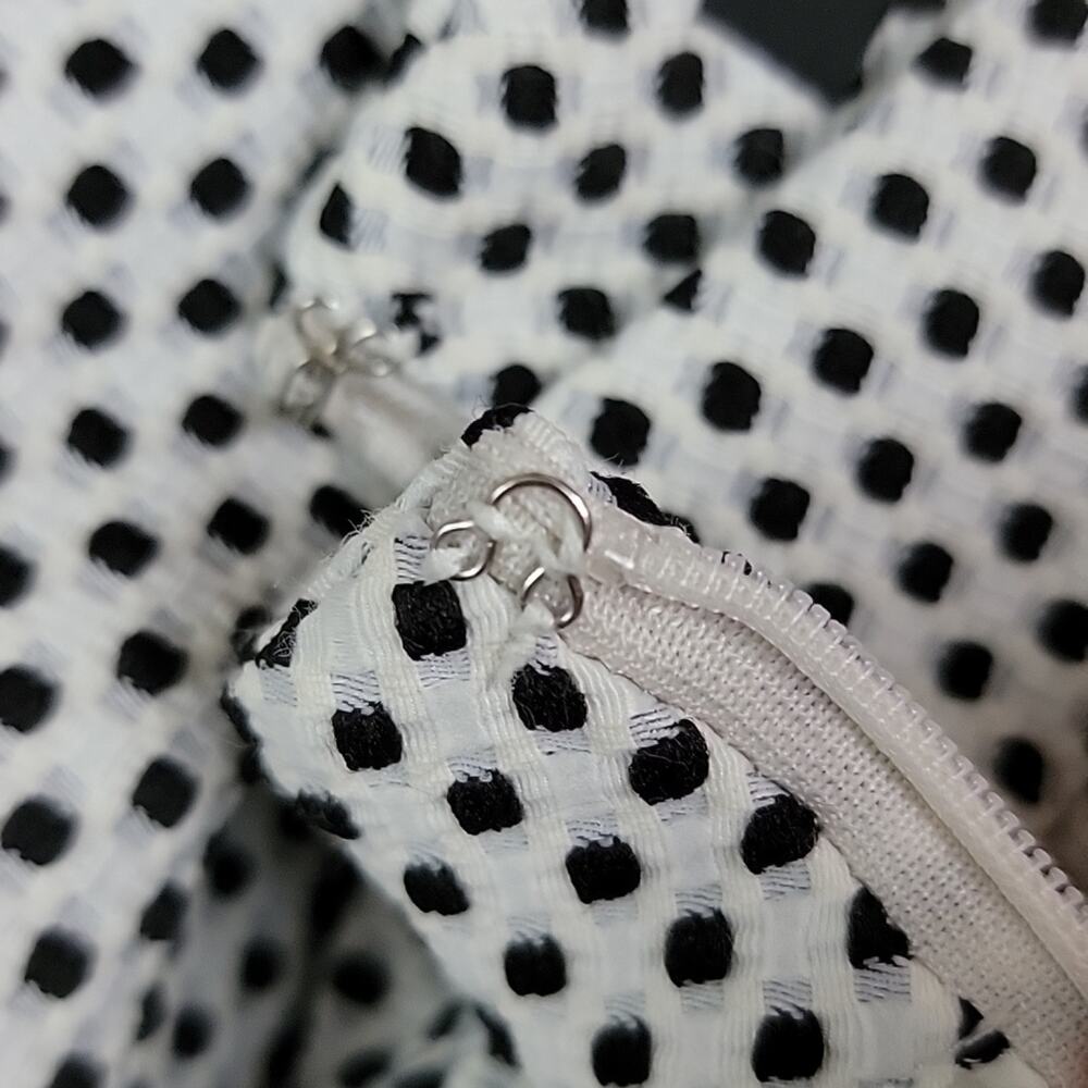 Rachel Zoe Black and White Dots‎ Pleated Mini Skirt with Pockets 8 - Picture 10 of 15